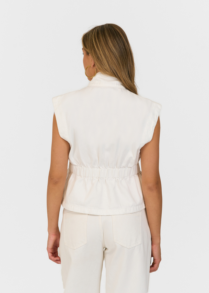 Sculpted denim gilet