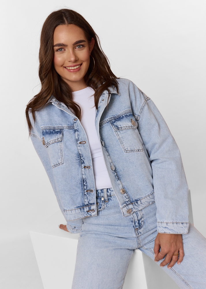 Myrthe denim jasje blauw