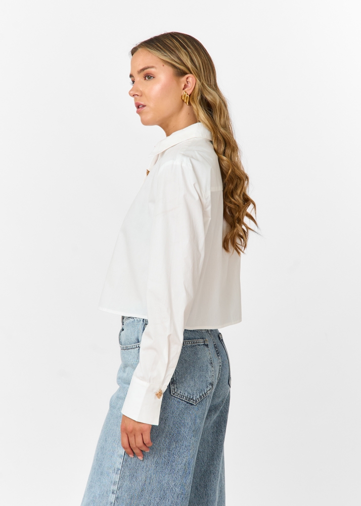 Lina cropped blouse wit