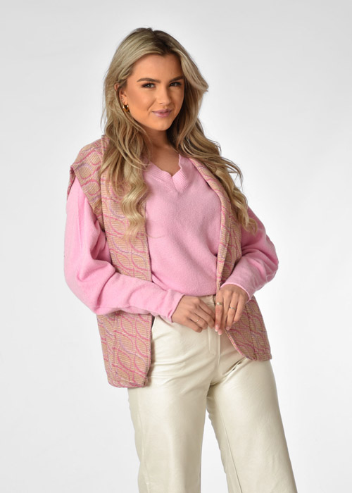 Vienna gilet roze