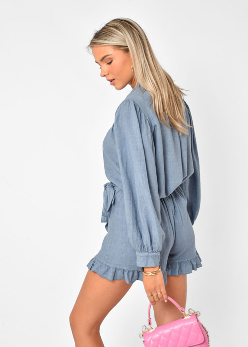 Lana skort lichtblauw