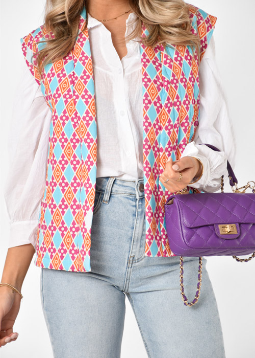 Iris gilet paars 