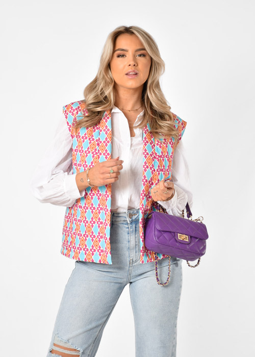 Iris gilet paars 