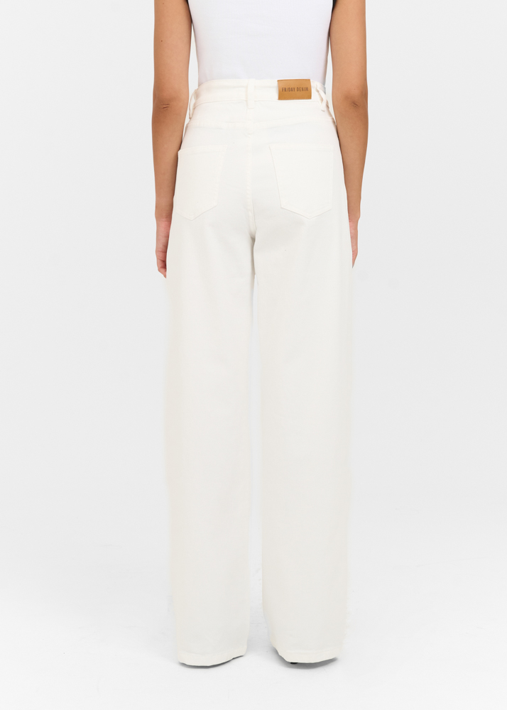 Wide leg stretch lightweight jeans