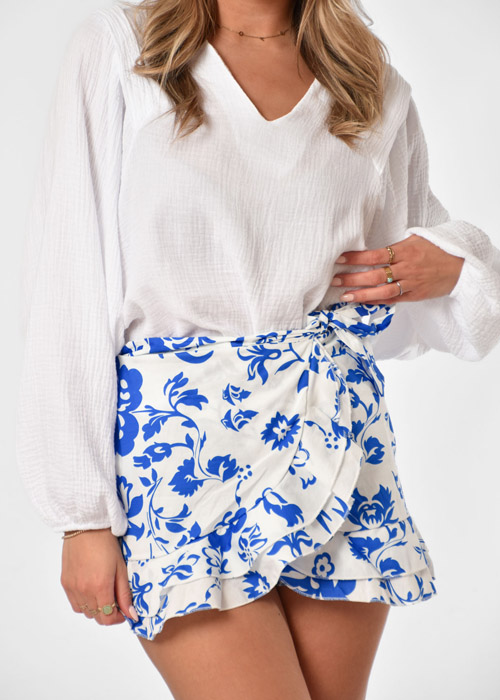 Myrthe skort blauw