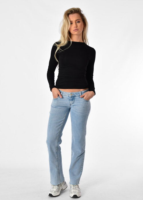Puck low waist jeans blauw 