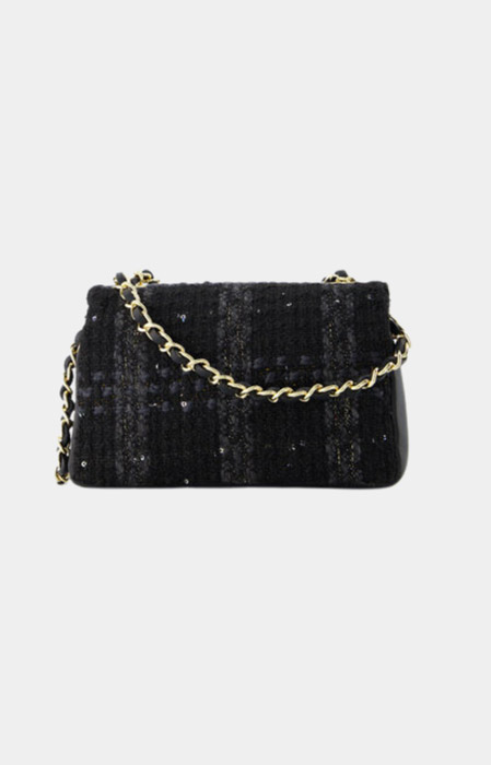 Audrey tweed tas zwart