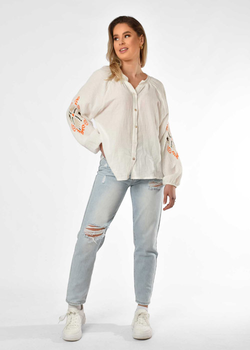 Madelon blouse oranje