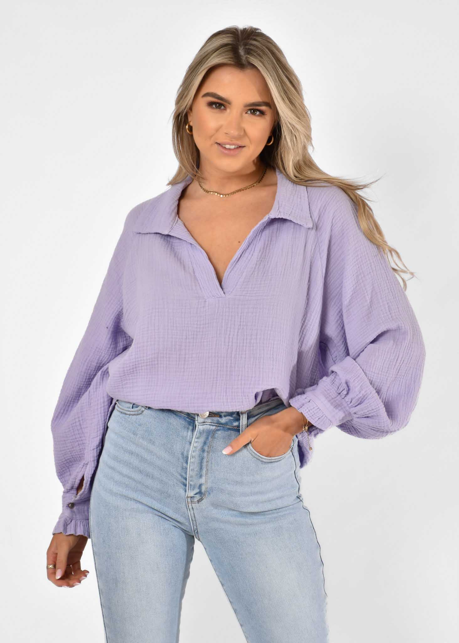 Claartje top lila 