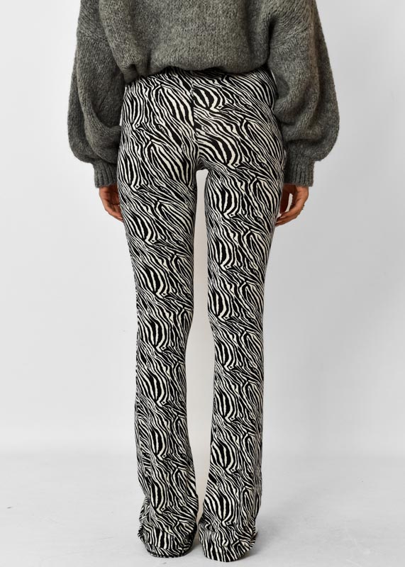 Lies flared zebra zwart