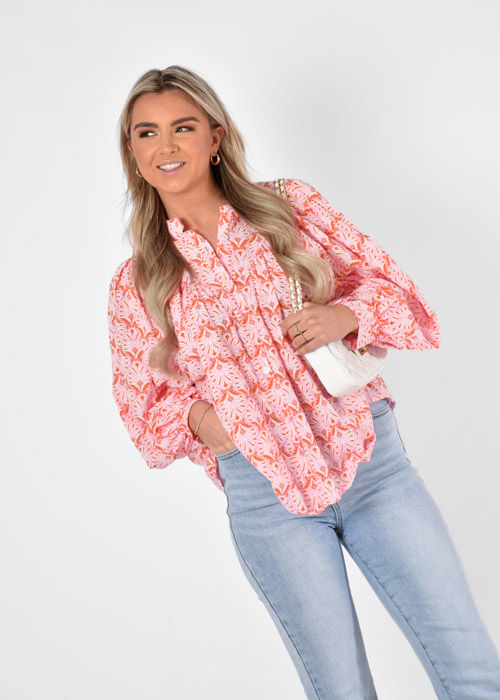 Elena blouse oranje