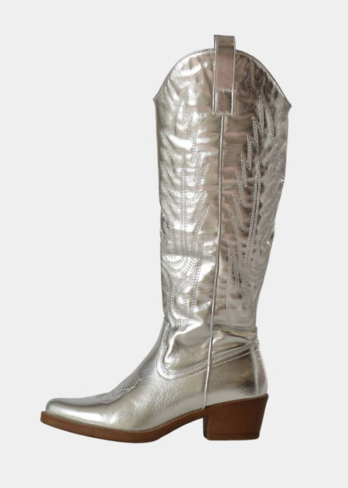 Rosie cowboy boots zilver