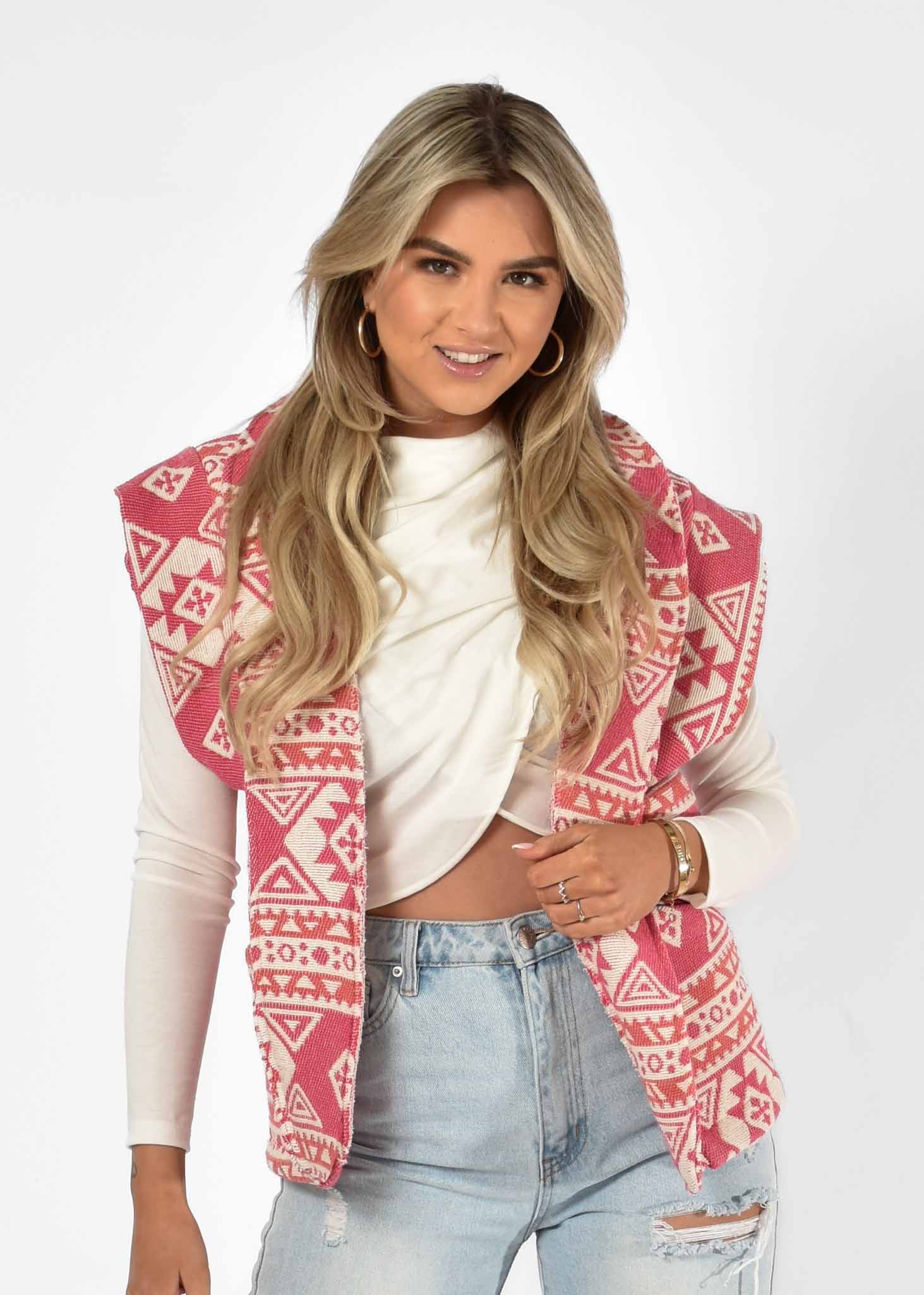 Bella gilet fuchsia