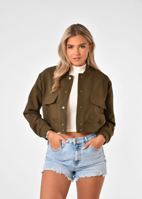 Marit bomber jacket donkergroen