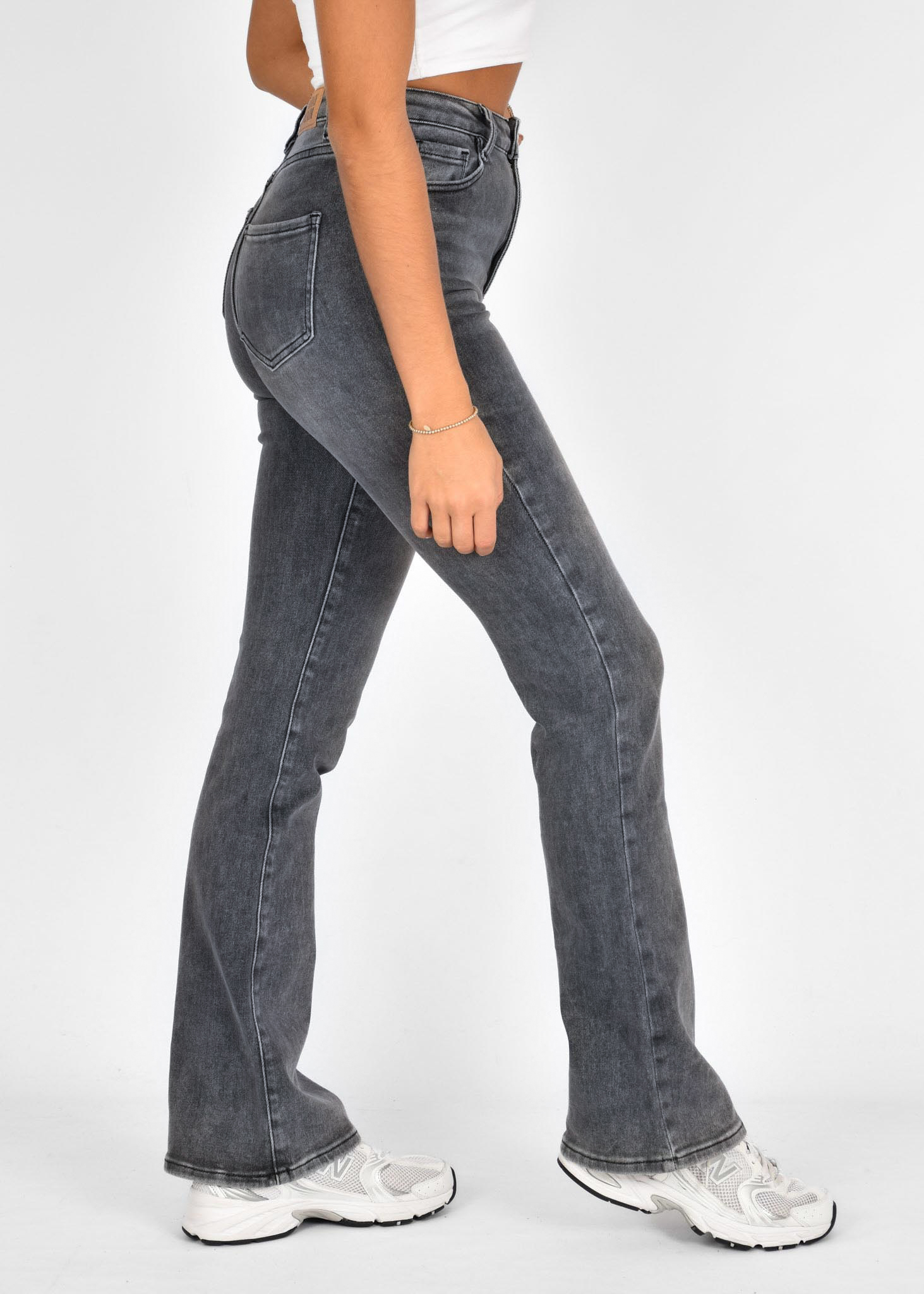 Flared jeans grijs