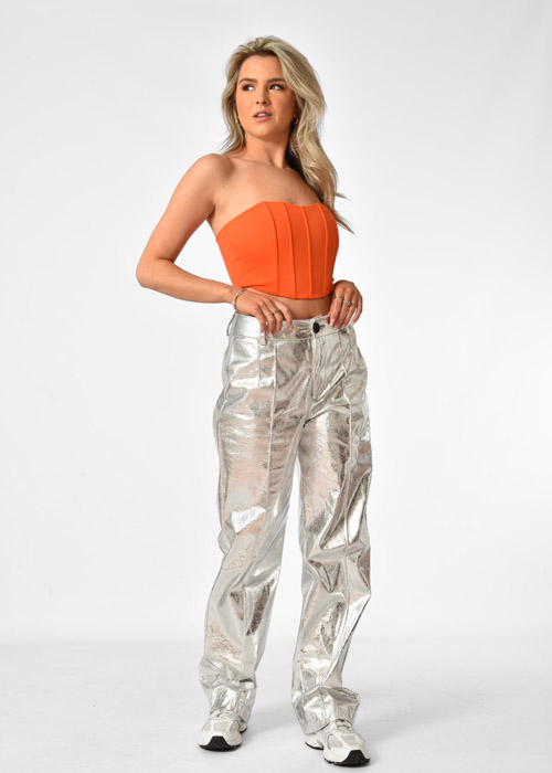 Kayla corset top oranje