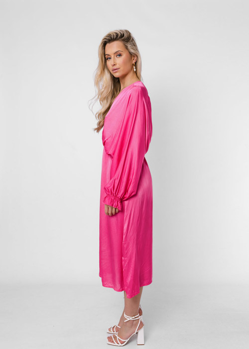 Maud jurk donker roze
