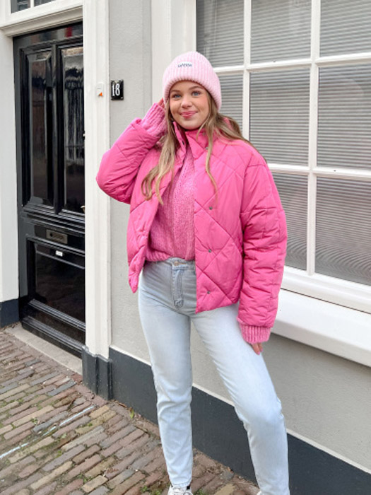 Nina puffer roze