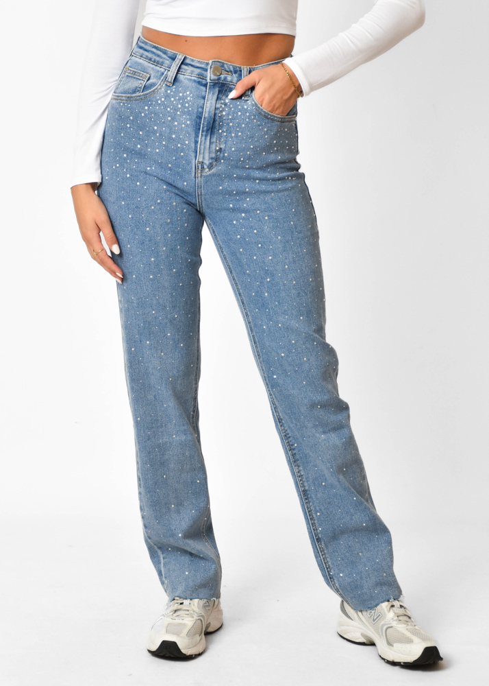 Britt straight jeans blauw