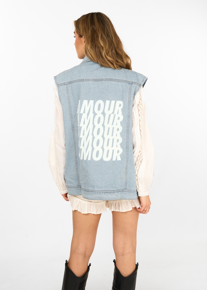 Amour denim gilet