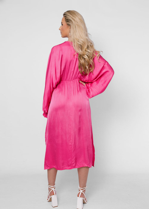 Maud jurk donker roze