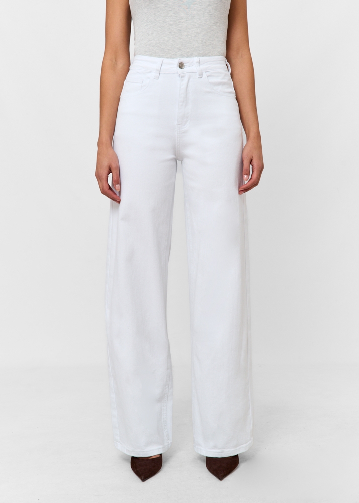 Wide leg stretch jeans