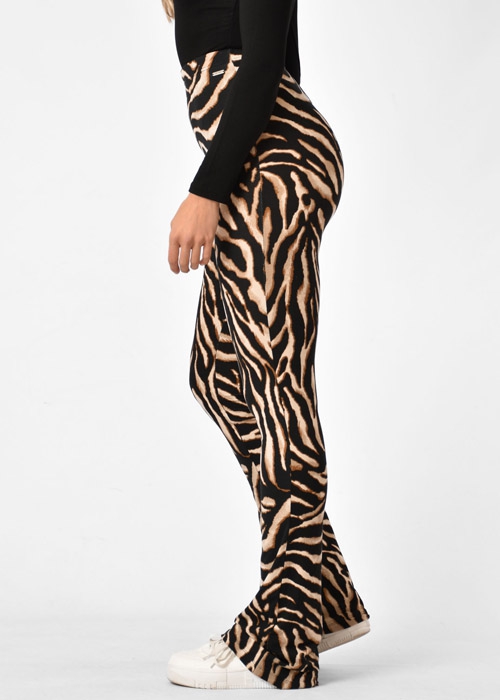 Lis flared broek zebra