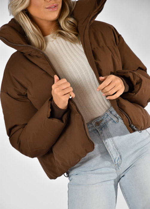 Bo puffer jas bruin