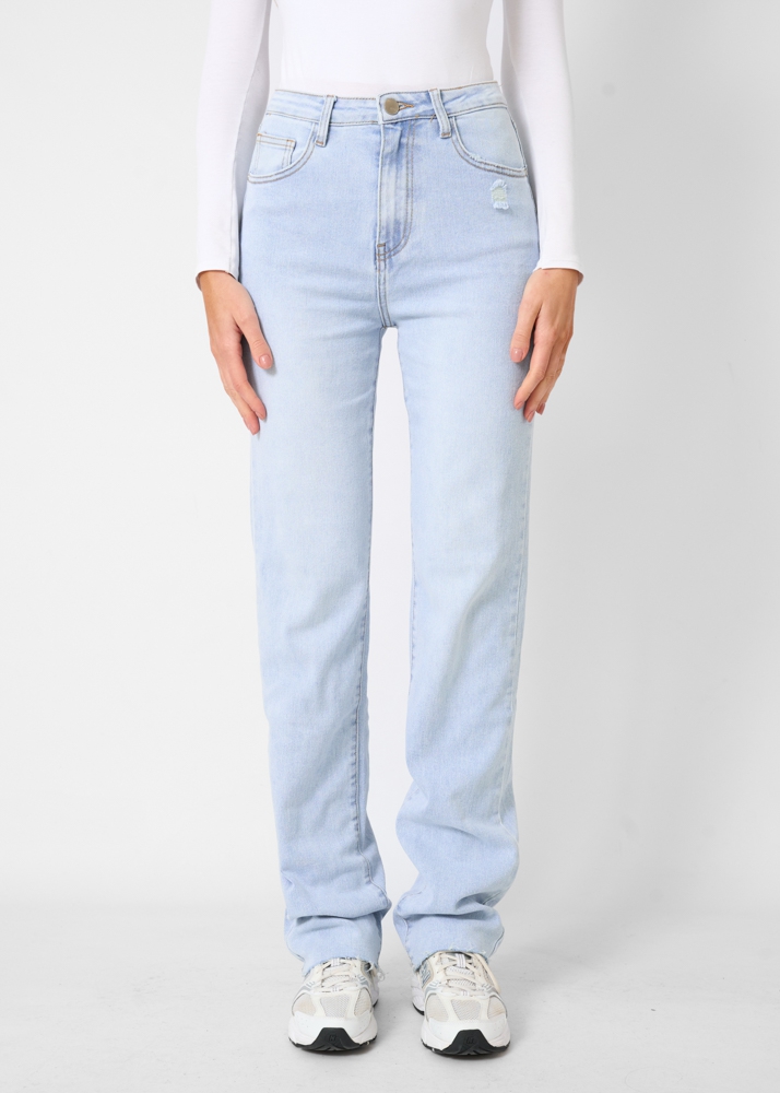 Mia long straight leg blauw