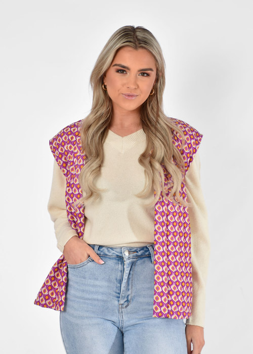 Marthe gilet paars