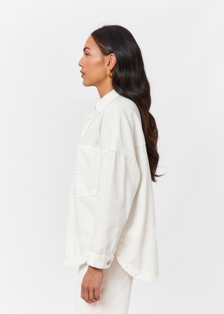 Oversized denim blouse