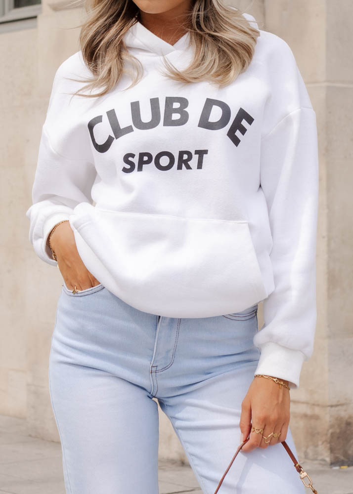 Club hoodie wit 