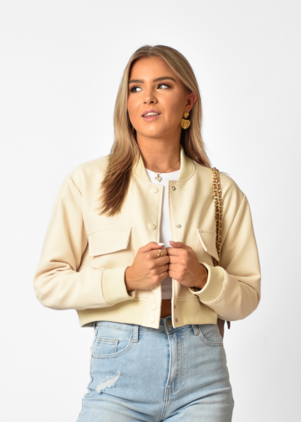 Marit bomber jacket beige