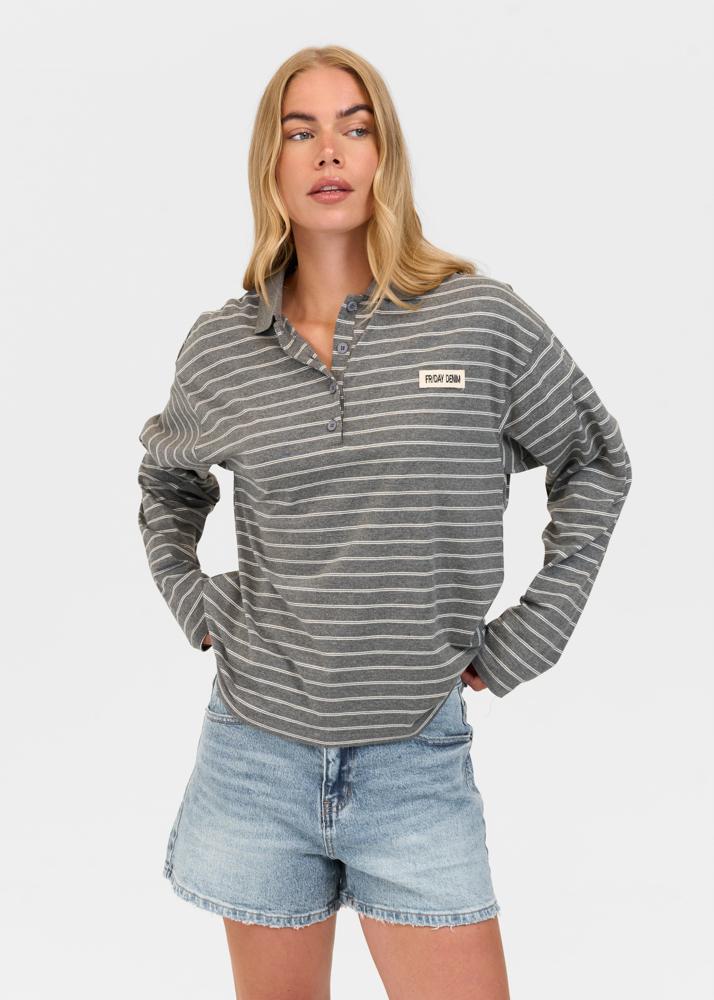 Friday Denim striped polo