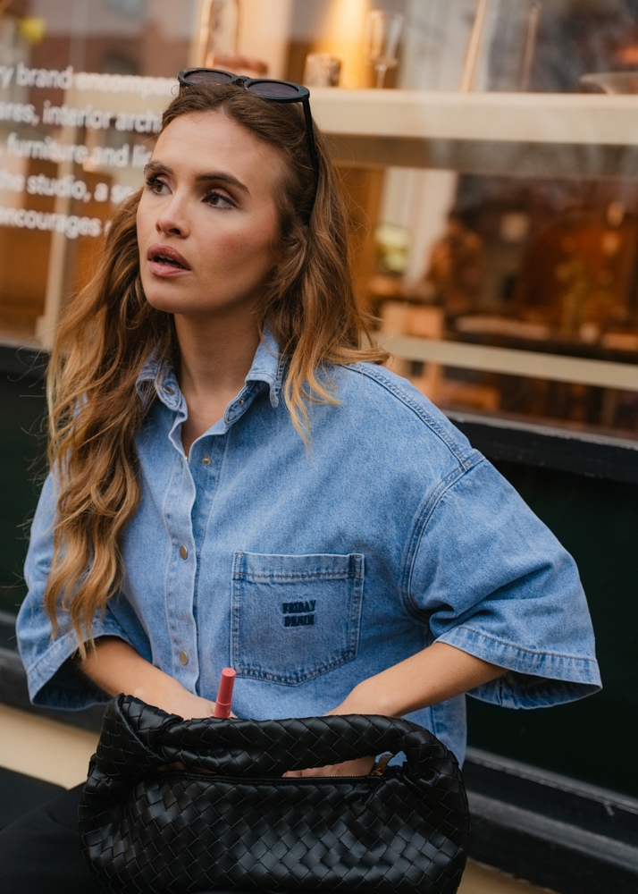 Dames Denim Patchwork Revers Blouse Korte Mouw Knoop V-hals Casual Mode Dames Denim Patchwork Revers Blouse Korte Mouw Knoop V-hals Casual Mode