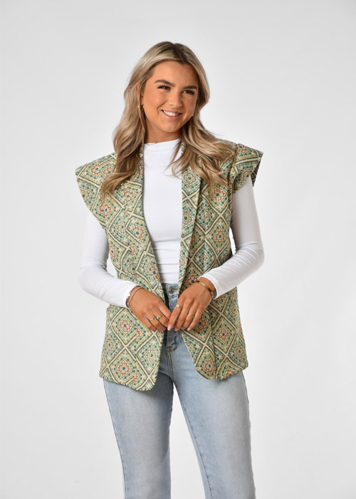 Anne gilet groen