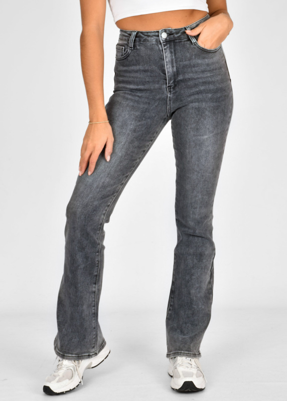 Flared jeans grijs