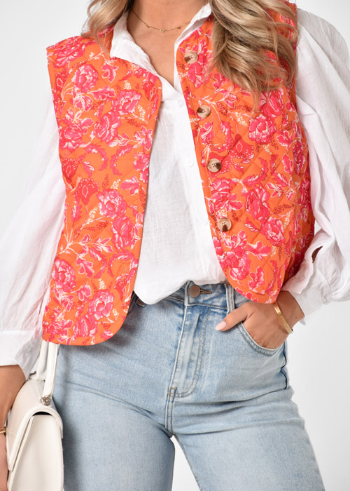 Lia gilet oranje
