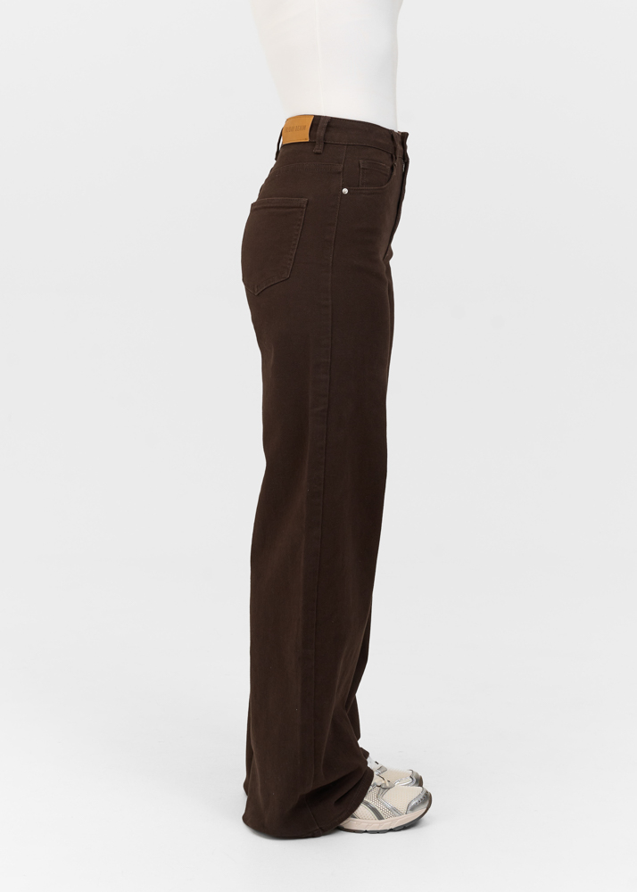 Wide leg stretch jeans