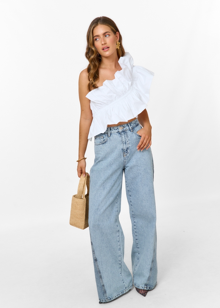 Ceci tweekleurige denim jeans