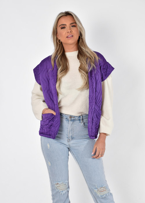 Justine gilet paars