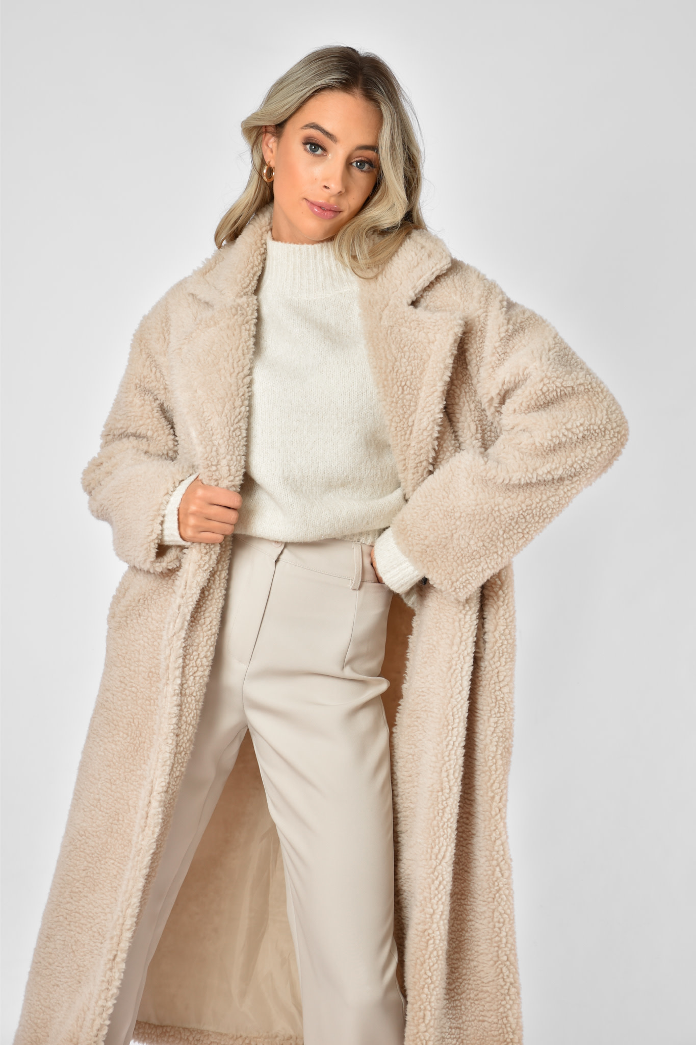 Isa teddy jas beige
