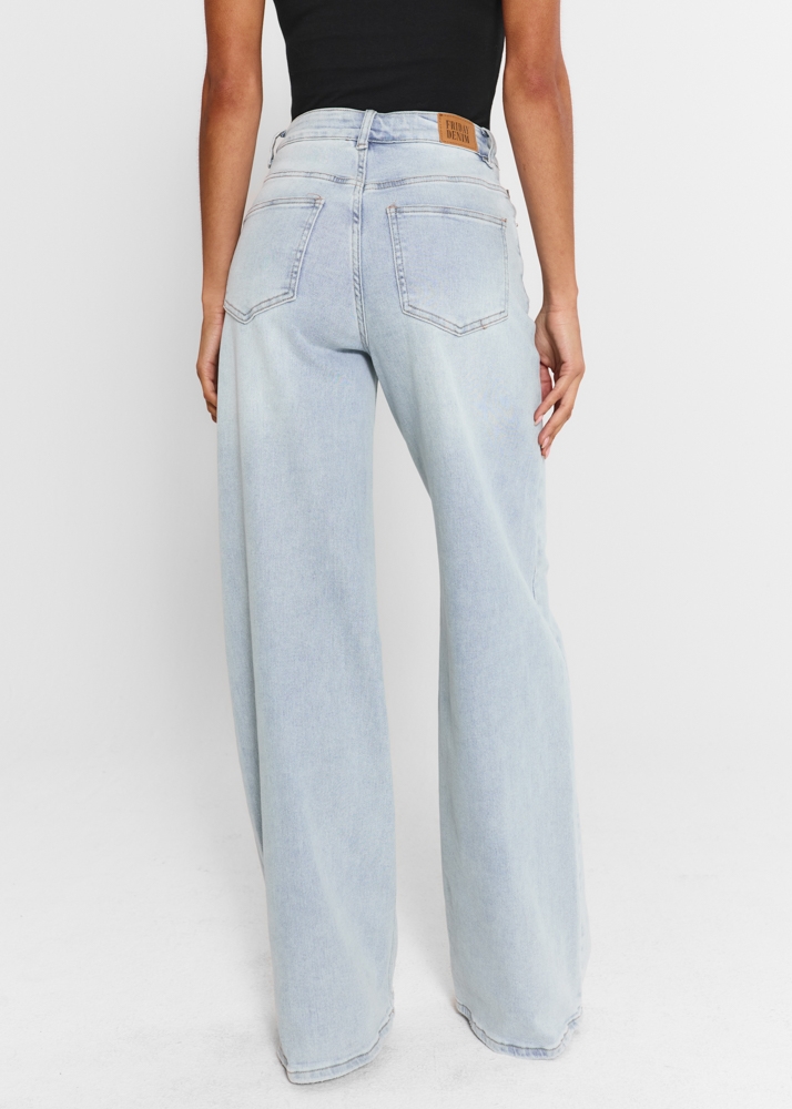 Wide leg stretch jeans