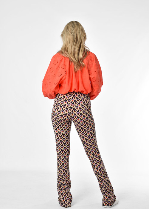 Lies flared broek paars