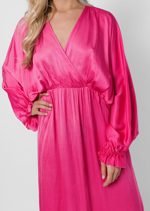 Maud jurk donker roze