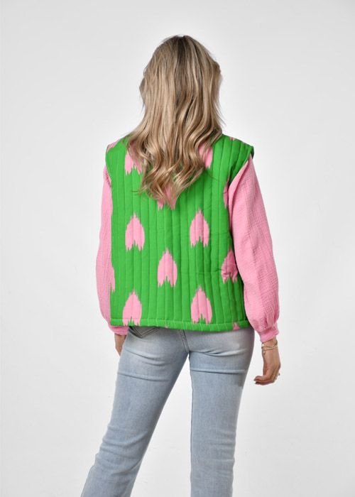 Mirthe gilet groen