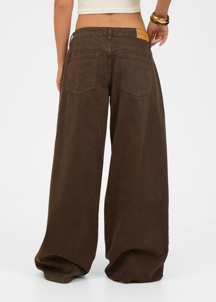 Wide leg classic low waist jeans