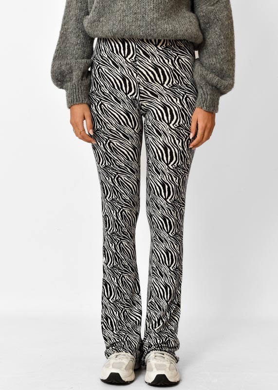 Lies flared zebra zwart