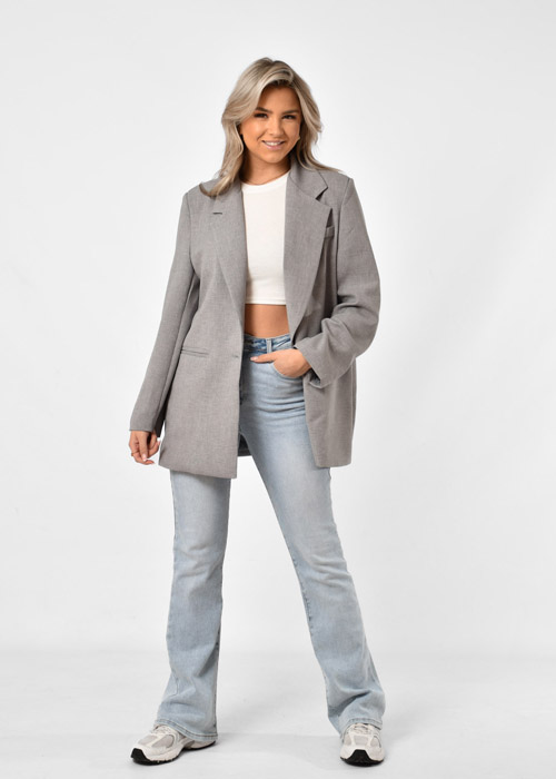 Saar blazer lichtgrijs