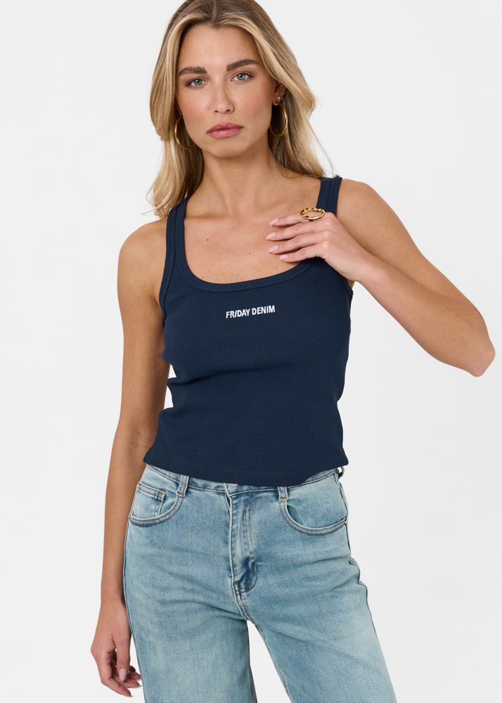 Friday Denim tanktop | navy | L | 2605/C01/035-702-L Friday Denim tanktop | navy | L | 2605/C01/035-702-L